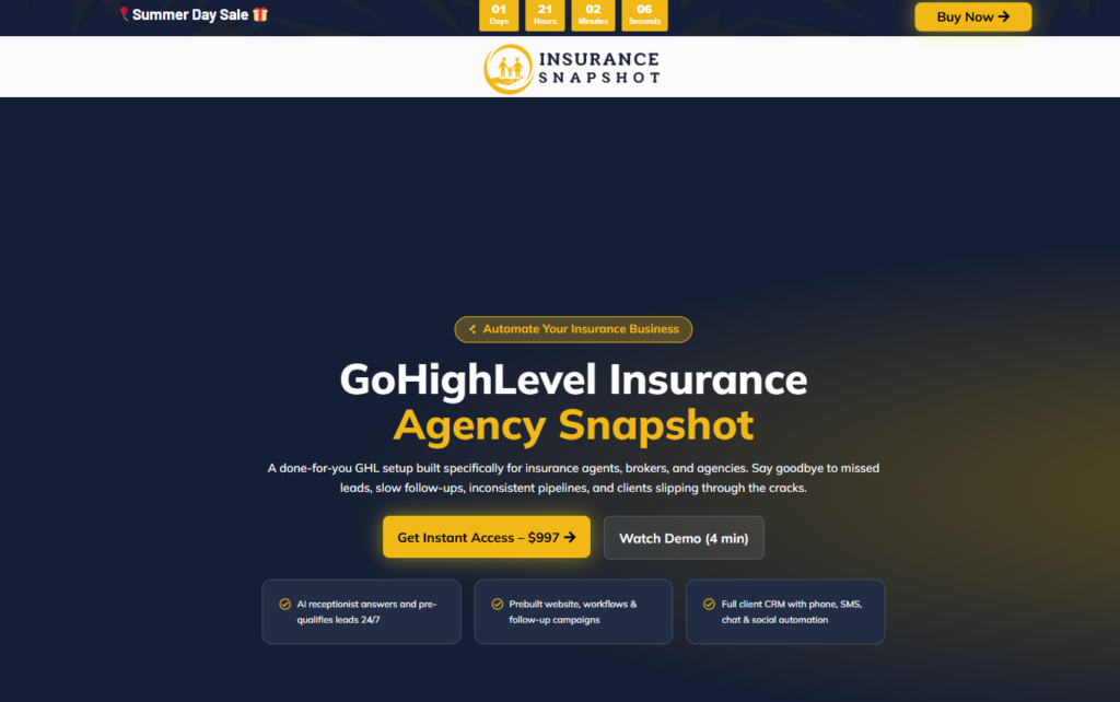 Compare the GoHighLevel Insurance Snapshot with a custom CRM build for agencies. Learn which option is better for your insurance business.
